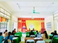 Trường Mầm non Hữu Sản tổ chức Hội nghị kiểm điểm, đánh giá, xếp loại chất lượng hằng năm đối với tổ chức đảng, đảng viên và tập thể, cá nhân cán bộ lãnh đạo, quản lý năm 2023