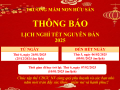 Trường MN Hữu Sản Thông báo lịch nghỉ tết nguyên đán Ất Tỵ 2025